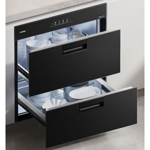 Double-layer embedded cutlery sterilizer cabinet